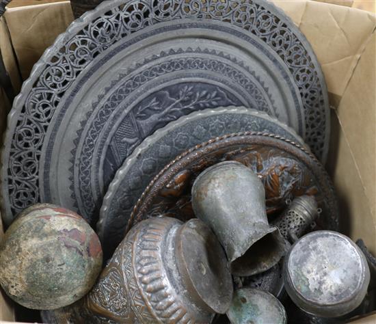 A quantity of Persian and Islamic metalware